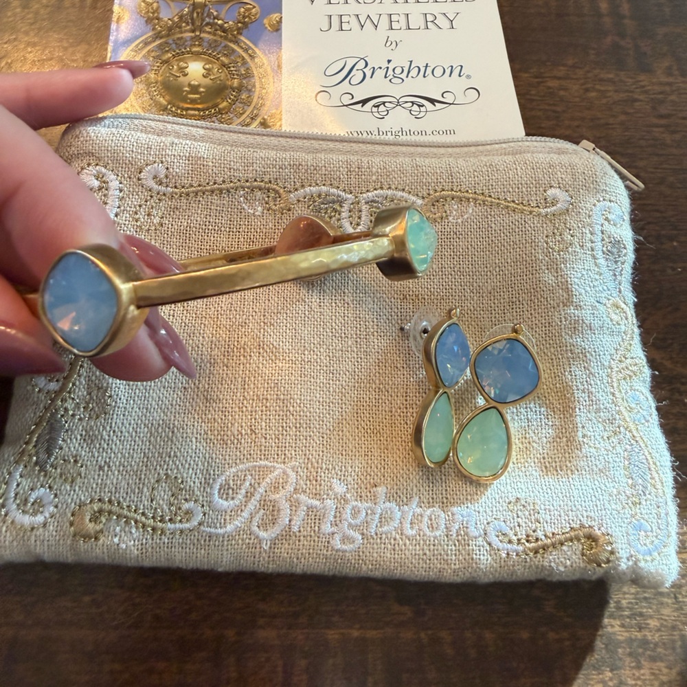 Brighton Gold Jewelry Set for with Blue and Green Accents
